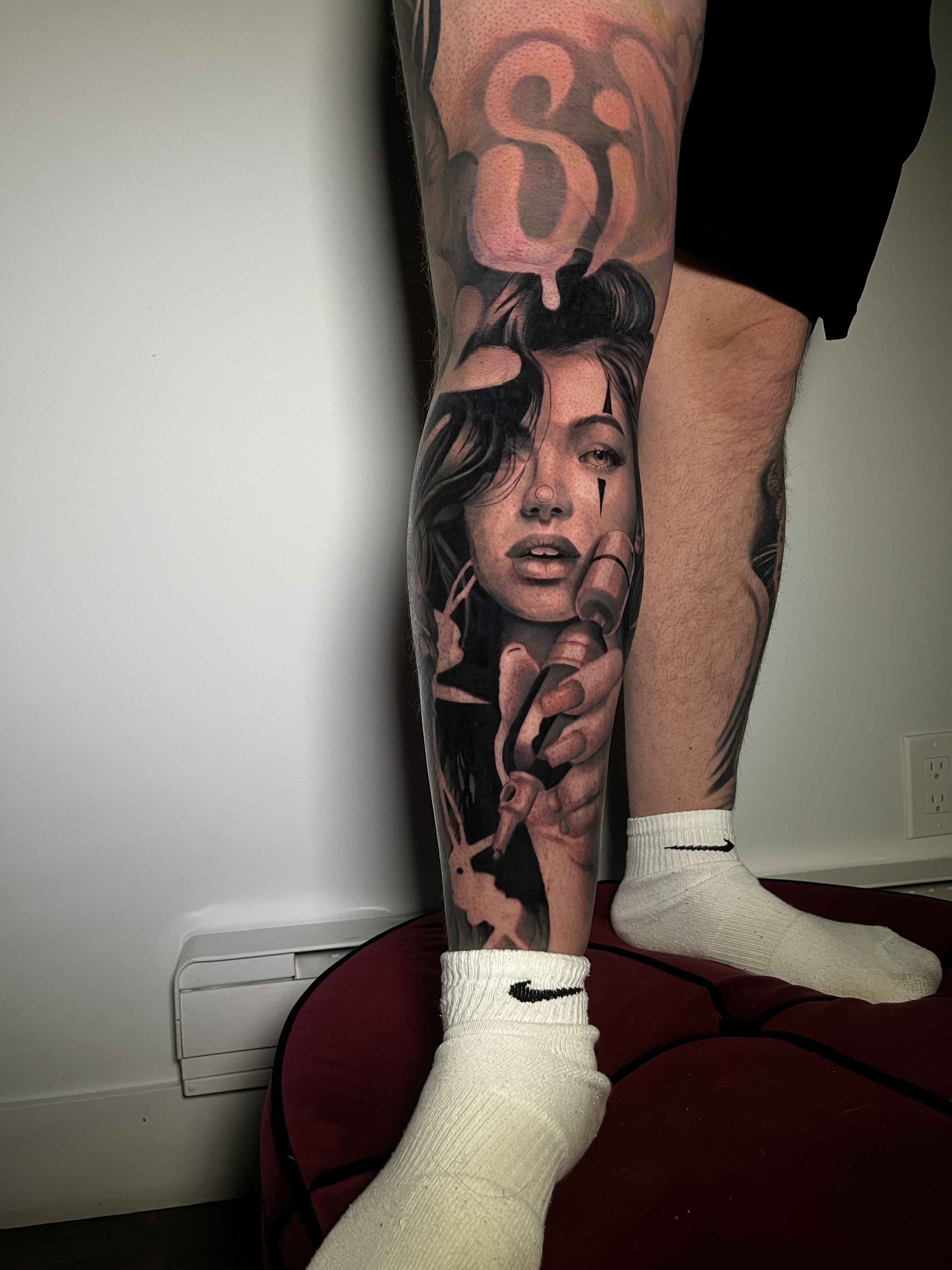 Girl with Tattoo Machine